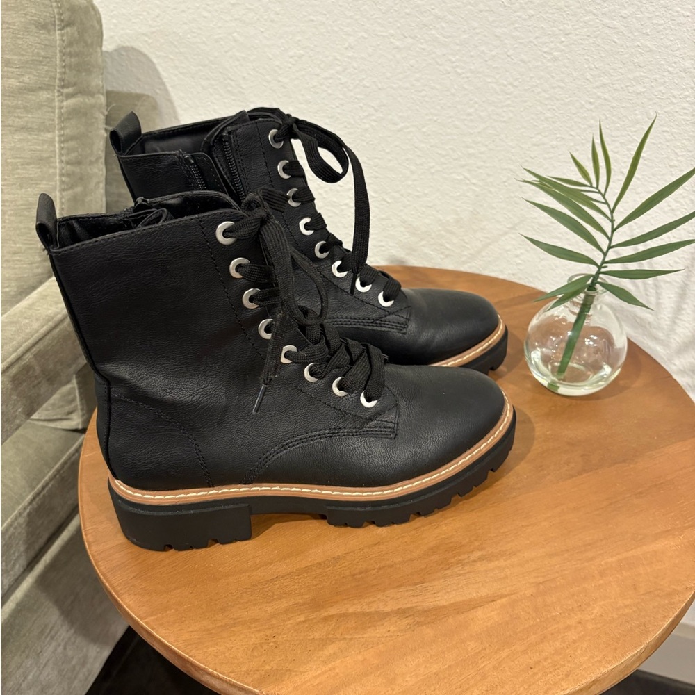 Sun + Stone Black Combat Boots